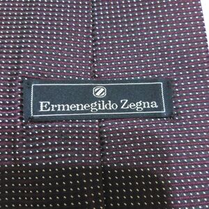 Ermenegildo Zegna Burgundy Microdot Silk Tie